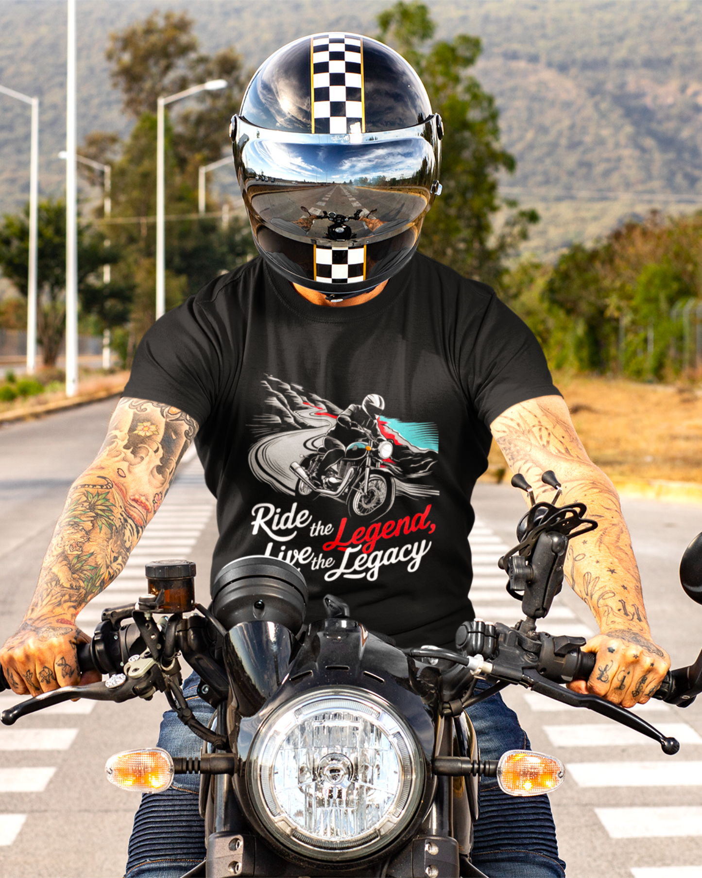 Ride the Legend Live the Legacy- T-shirt for Bike Lovers