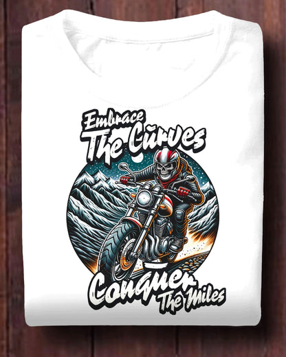 Embrace the Curves - Motorcycle Adventure Graphic Tee