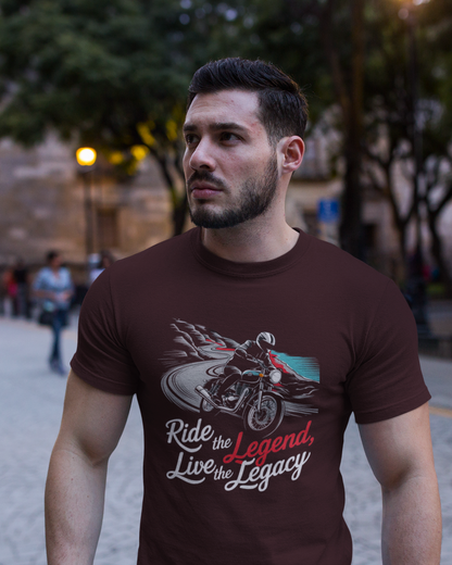 Ride the Legend Live the Legacy- T-shirt for Bike Lovers