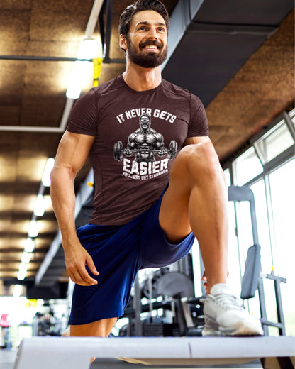 Relentless Strength Gym Tee - It Never Gets Easier, You Just Get Stronger