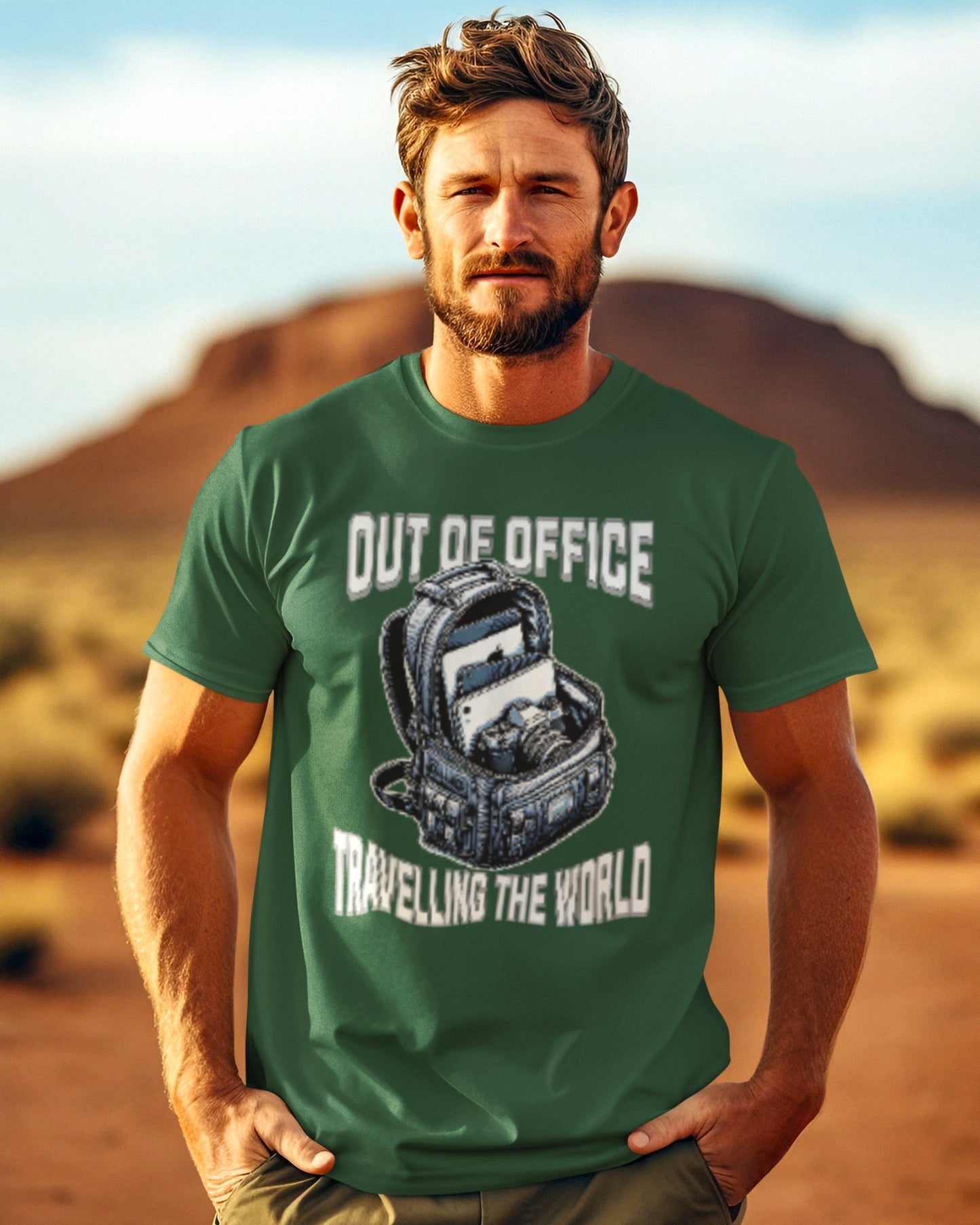 Out of Office Travel T-Shirt - Adventure Awaits