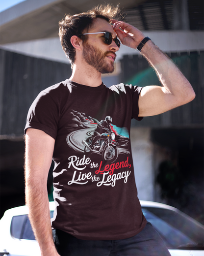 Ride the Legend Live the Legacy- T-shirt for Bike Lovers