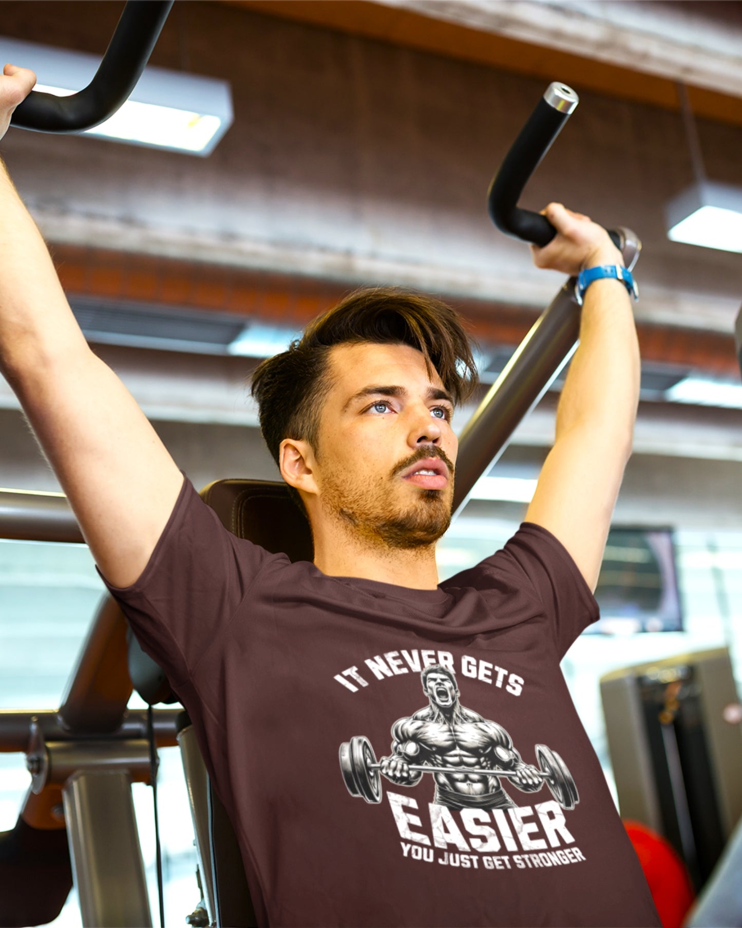 Relentless Strength Gym Tee - It Never Gets Easier, You Just Get Stronger