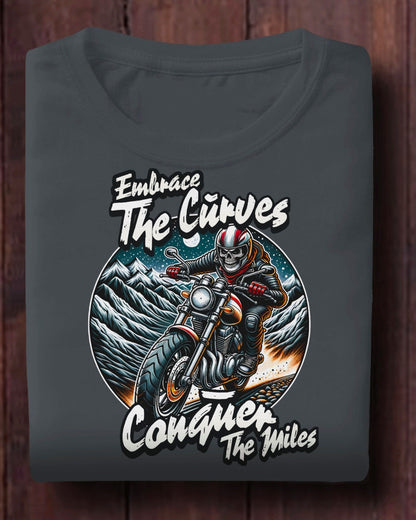 Embrace the Curves - Motorcycle Adventure Graphic Tee