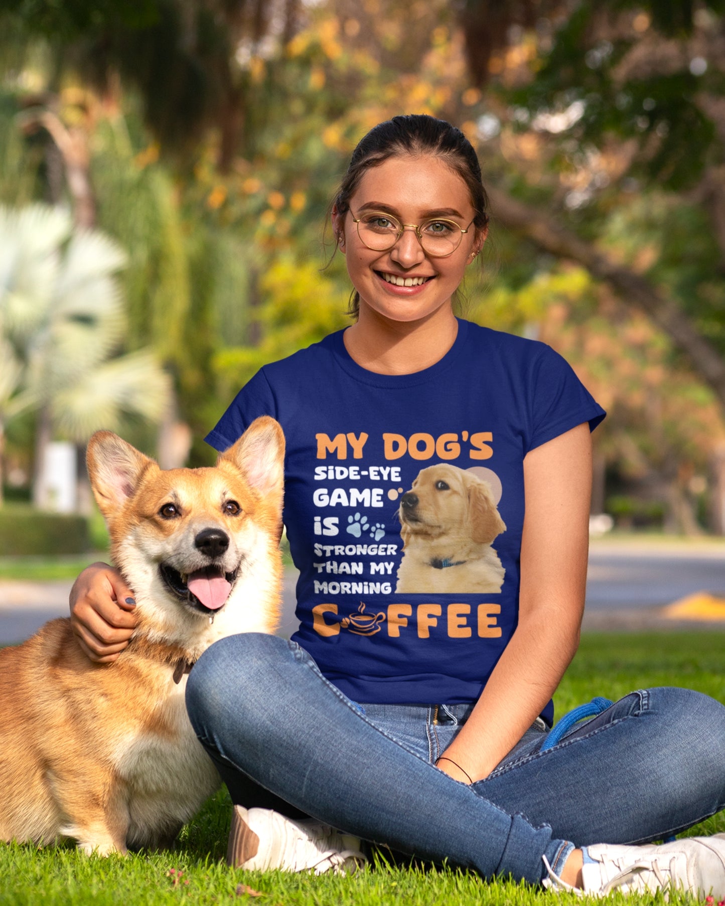 My Dog's Side-Eye Game is Stronger Than My Morning Coffee T-Shirt