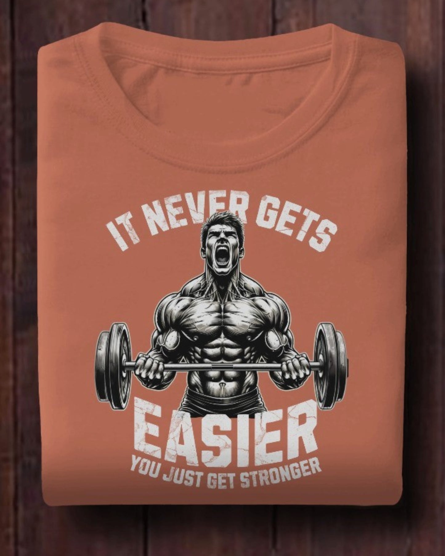 Relentless Strength Gym Tee - It Never Gets Easier, You Just Get Stronger