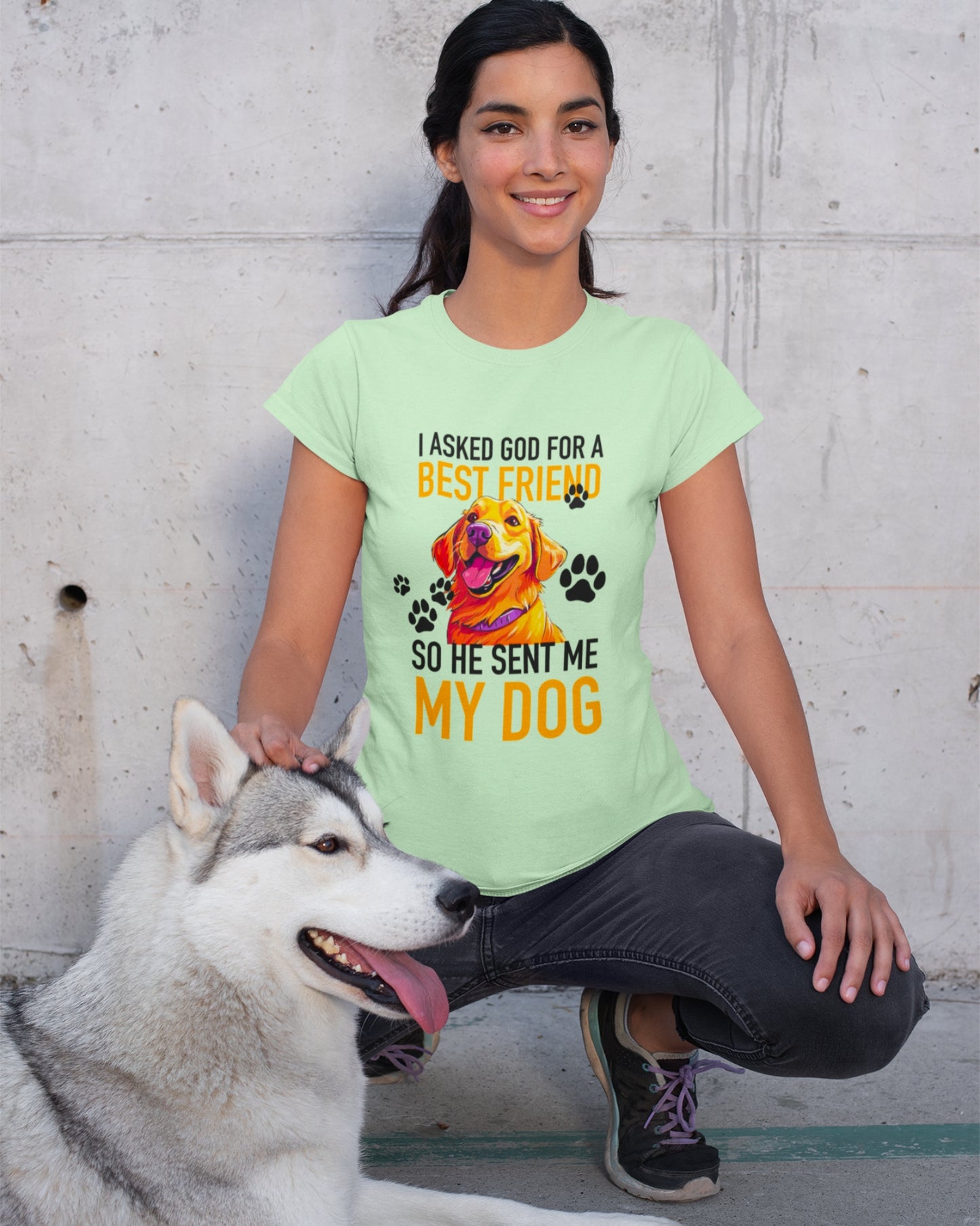 Divine Best Friend Tee - God Sent Me My Dog