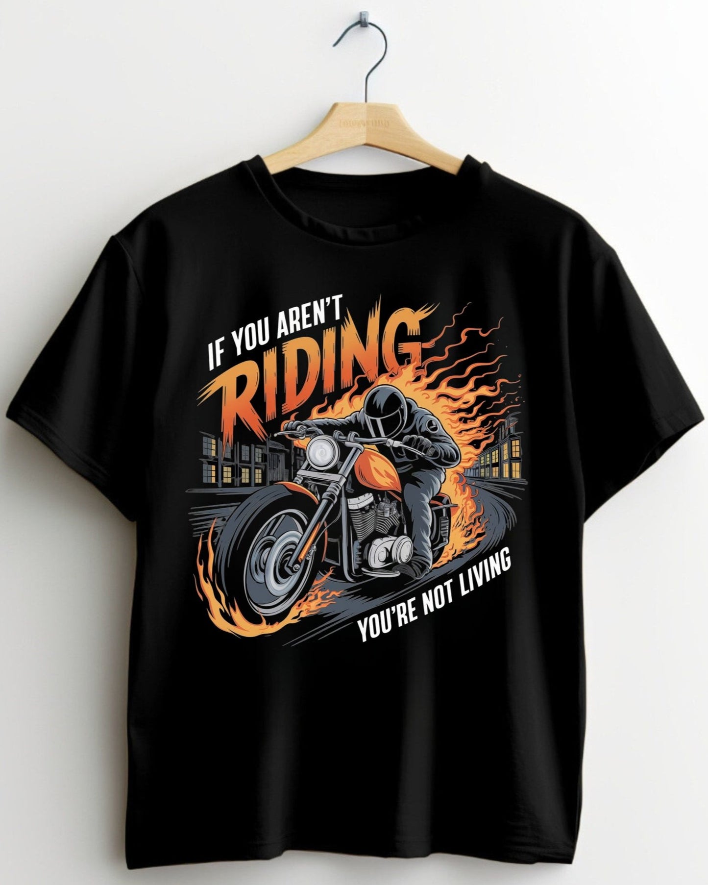 Thrill Rider: "If You Aren't Riding, You're Not Living" Graphic T-shirt