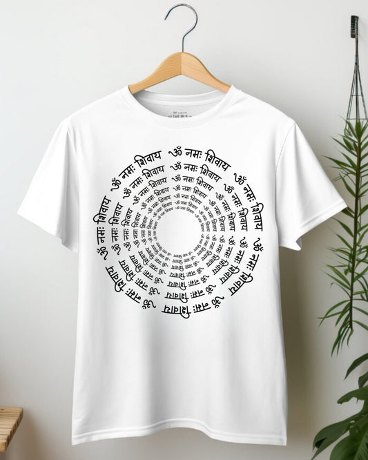 Om Namah Shivaya Mandala T-Shirt – Sacred Chant in Style