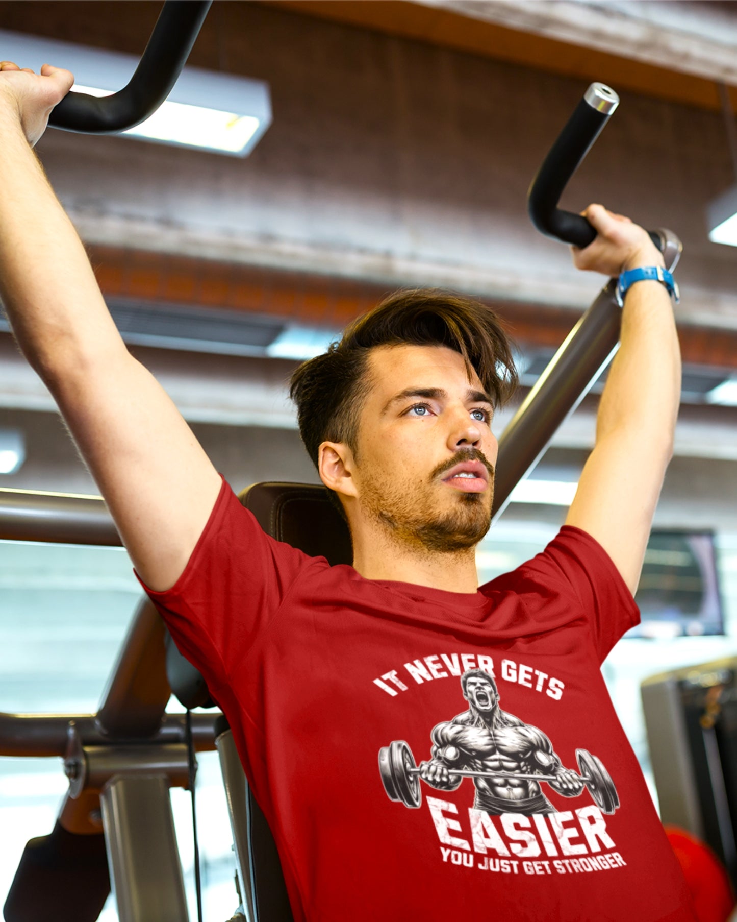 Relentless Strength Gym Tee - It Never Gets Easier, You Just Get Stronger