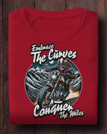 Embrace the Curves - Motorcycle Adventure Graphic Tee