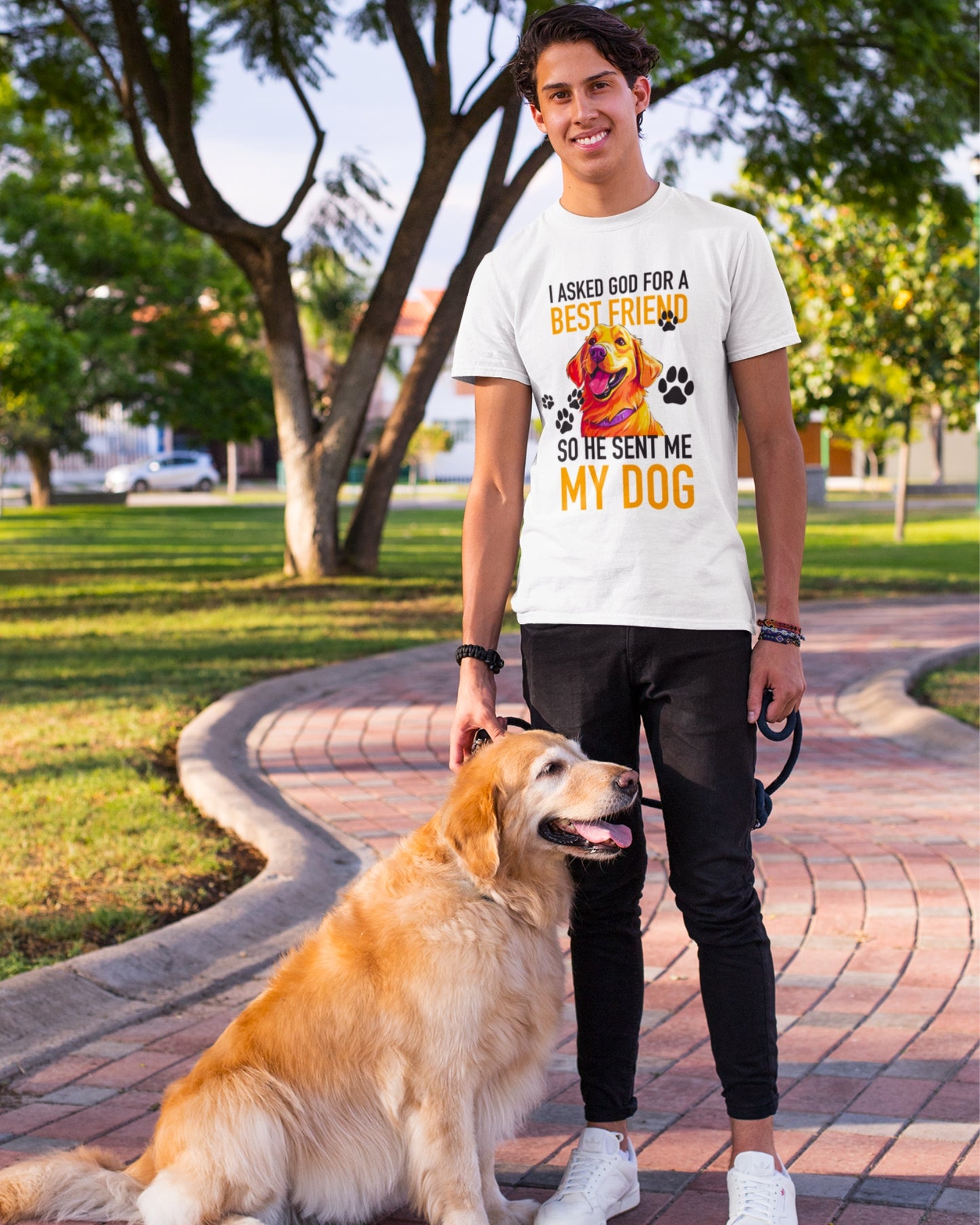 Divine Best Friend Tee - God Sent Me My Dog