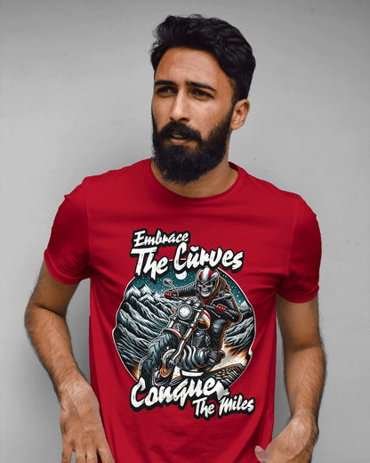 Embrace the Curves - Motorcycle Adventure Graphic Tee