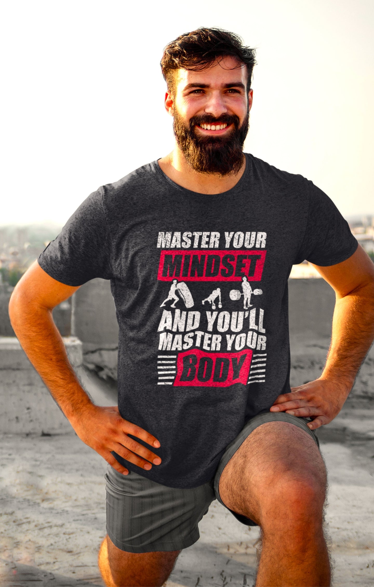 Master Your Mindset, Master Your Body- Motivational Fitness T-Shirt