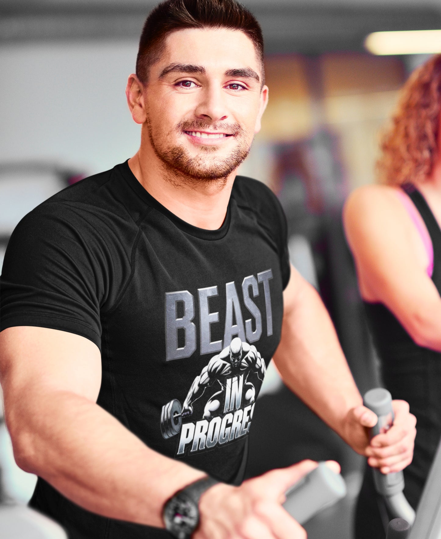 Beast Mode Activated: Men's Bold Workout T-Shirt