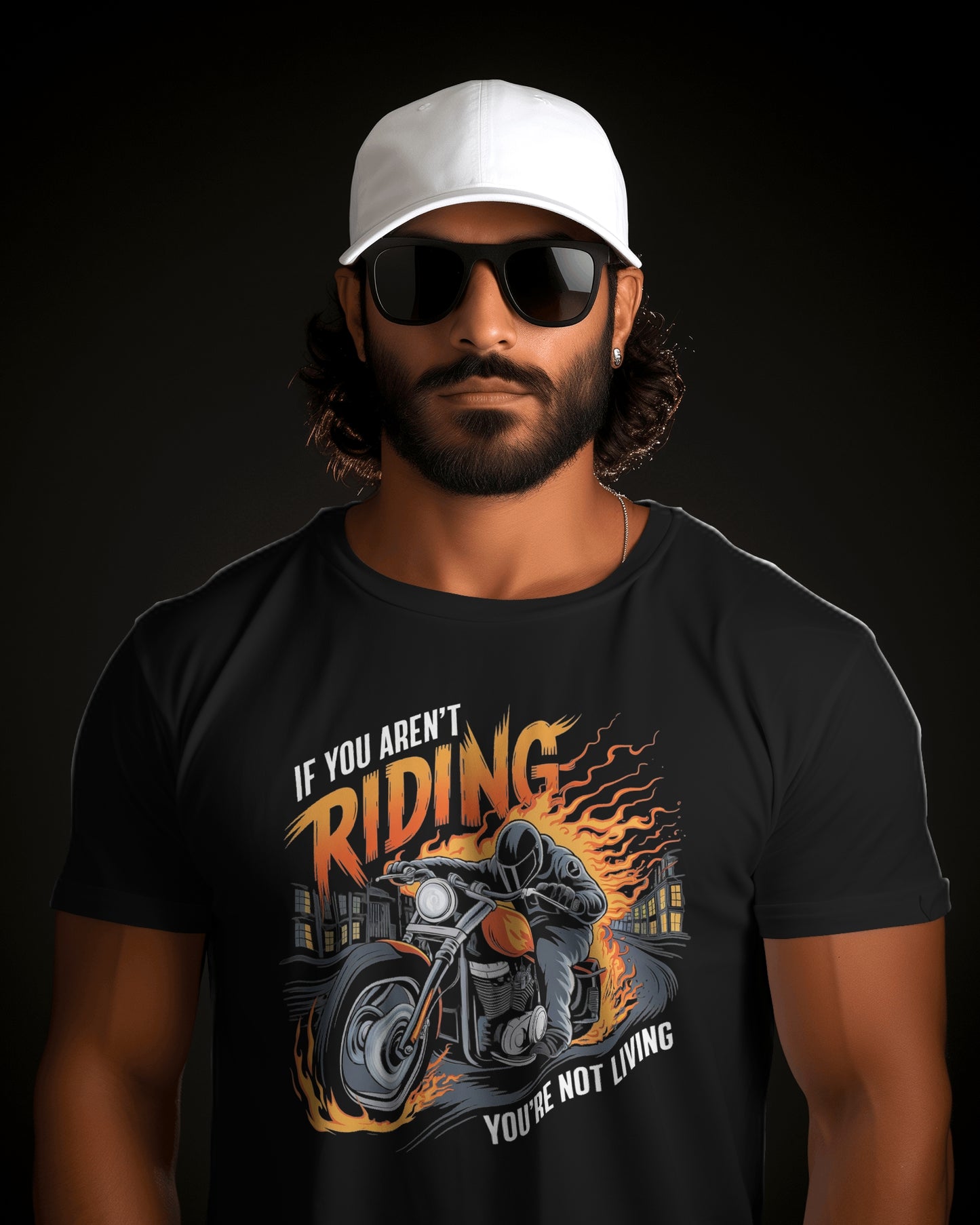 Thrill Rider: "If You Aren't Riding, You're Not Living" Graphic T-shirt