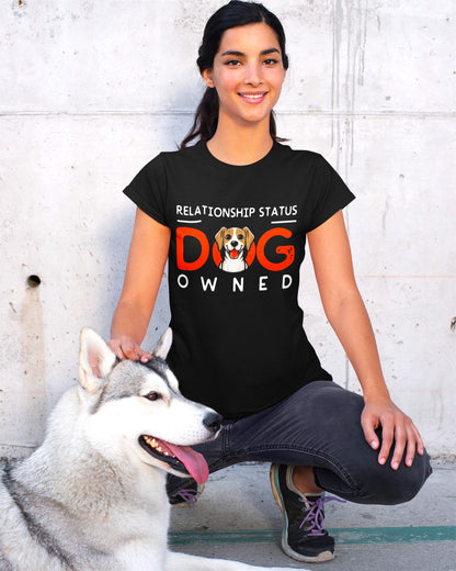 Relationship Status: Dog Owned - Cute Pet Lover T-Shirt