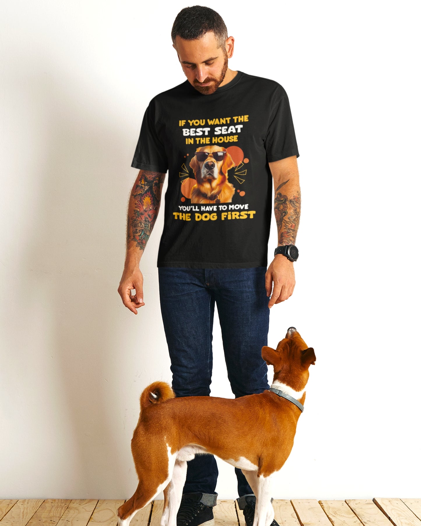 Best Seat in the House Dog Lover Tee - Move the Dog First