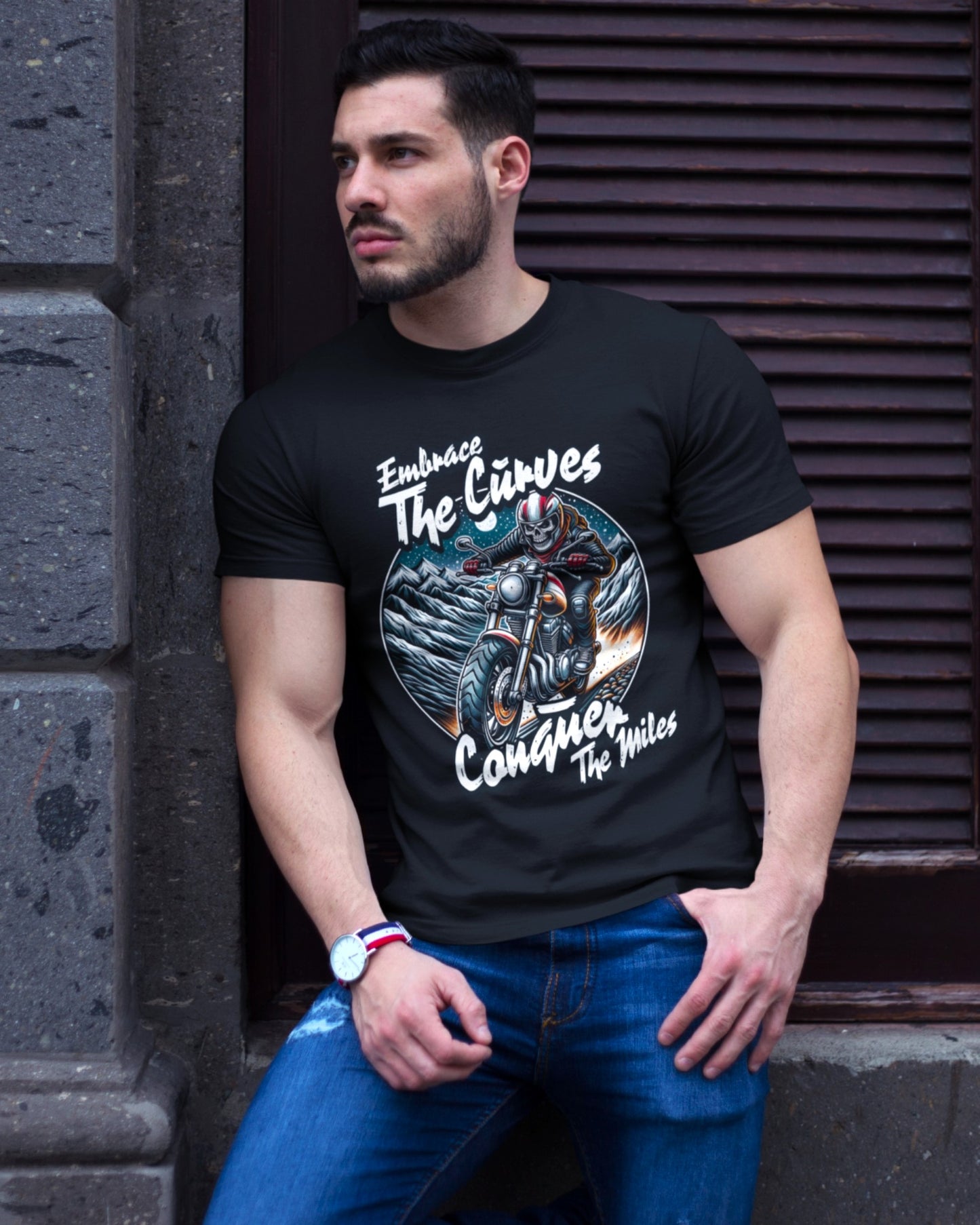 Embrace the Curves - Motorcycle Adventure Graphic Tee