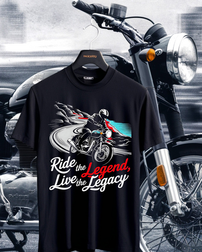 Ride the Legend Live the Legacy- T-shirt for Bike Lovers