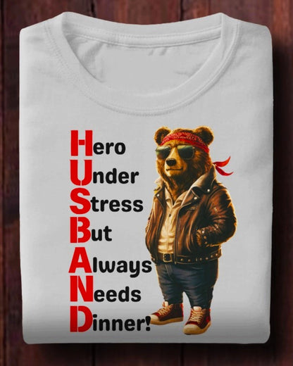 Heroic Husband Bear T-Shirts – Perfect Blend of Humor and Style