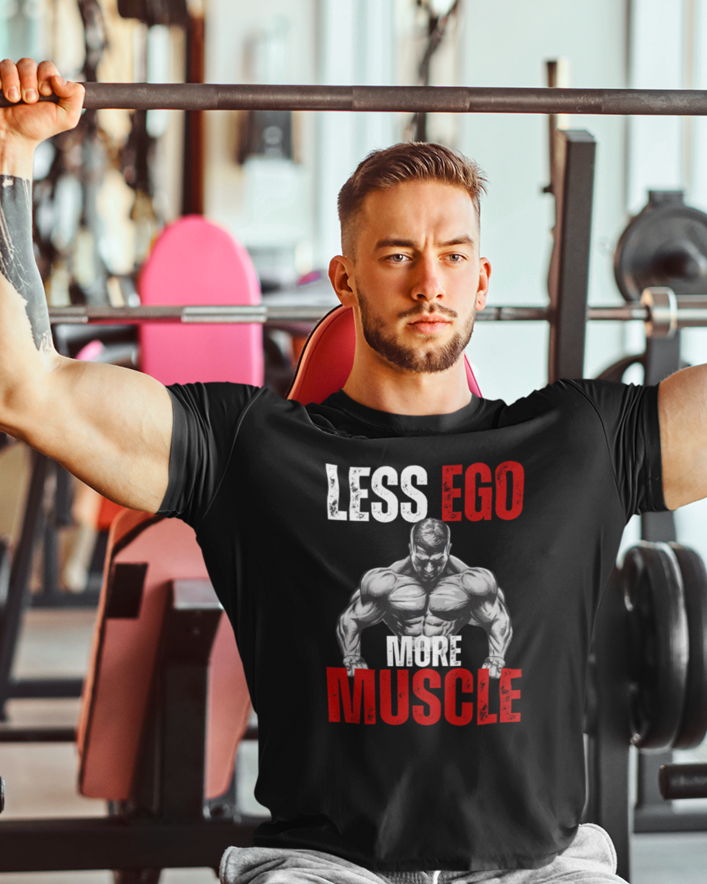 Ego Down, Gains Up T-Shirt – Muscle with a Mission