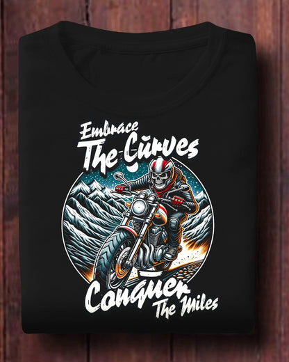 Embrace the Curves - Motorcycle Adventure Graphic Tee