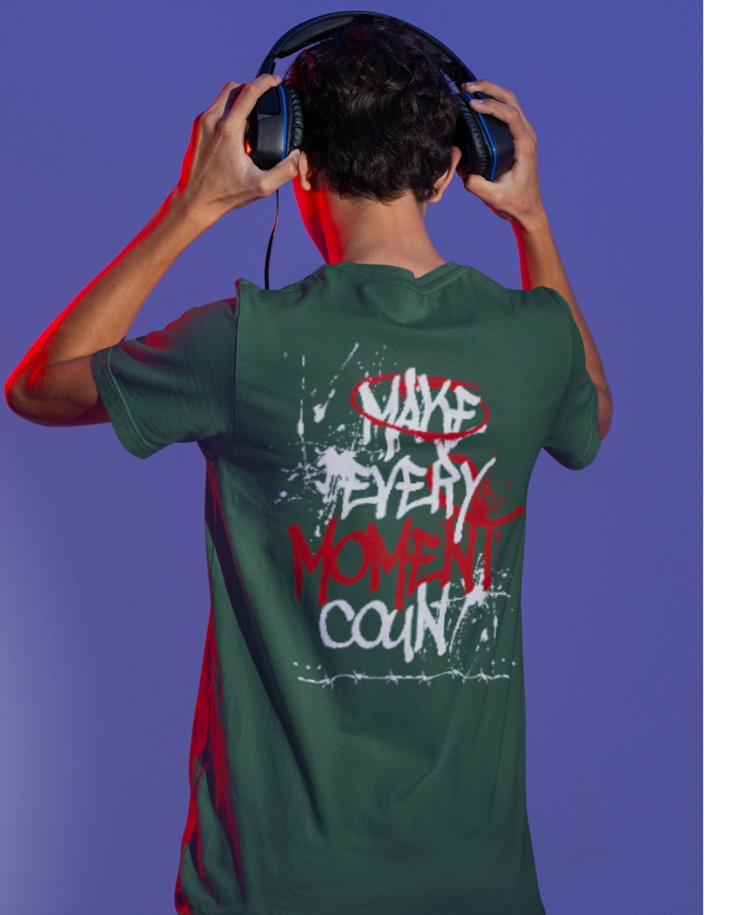 Make Every Moment Count – Dual Graphic Oversized T-shirt