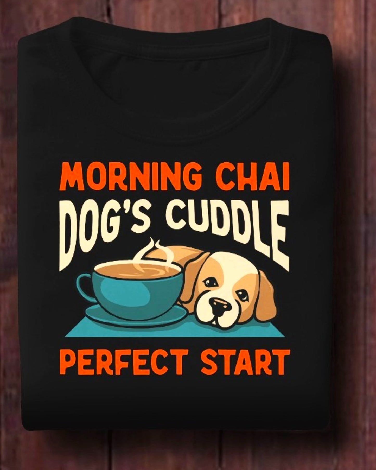 Morning Chai & Dog's Cuddle - Perfect Start T-Shirt