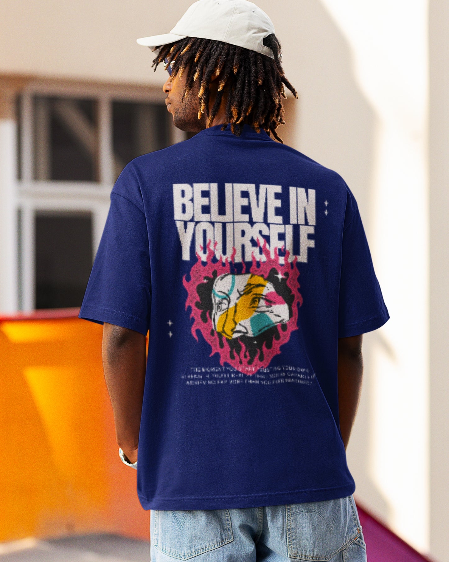 Believe in Yourself Oversized Graphic Tee – Motivational Streetwear