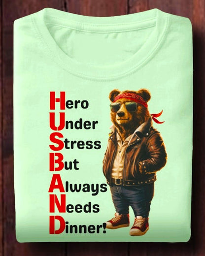 Heroic Husband Bear T-Shirts – Perfect Blend of Humor and Style