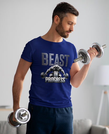 Beast Mode Activated: Men's Bold Workout T-Shirt