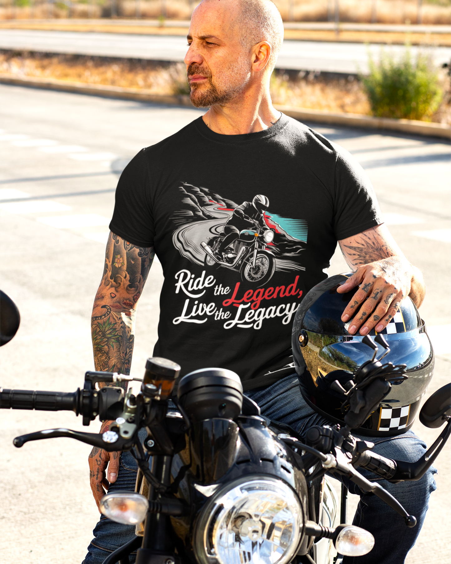 Ride the Legend Live the Legacy- T-shirt for Bike Lovers