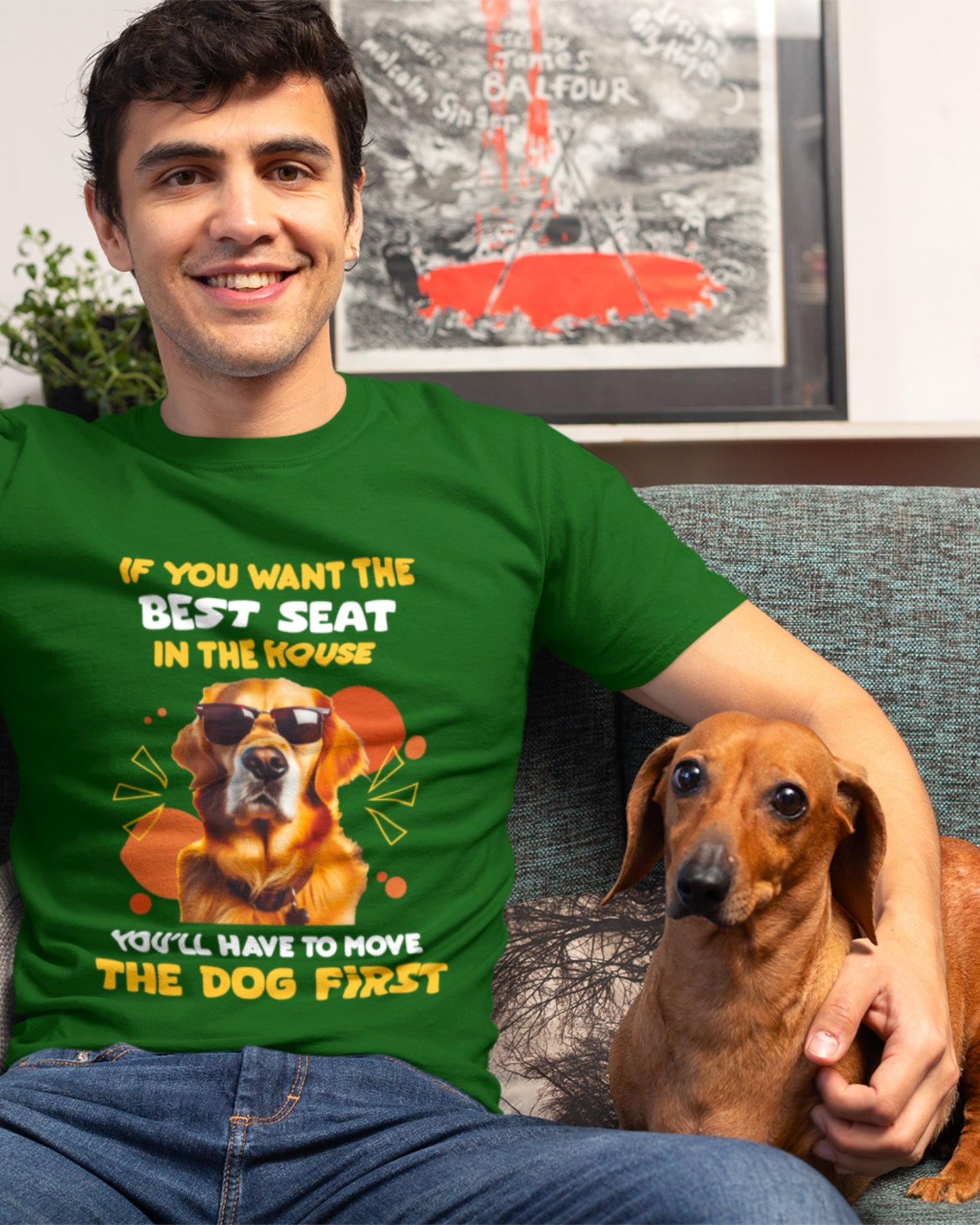 Best Seat in the House Dog Lover Tee - Move the Dog First