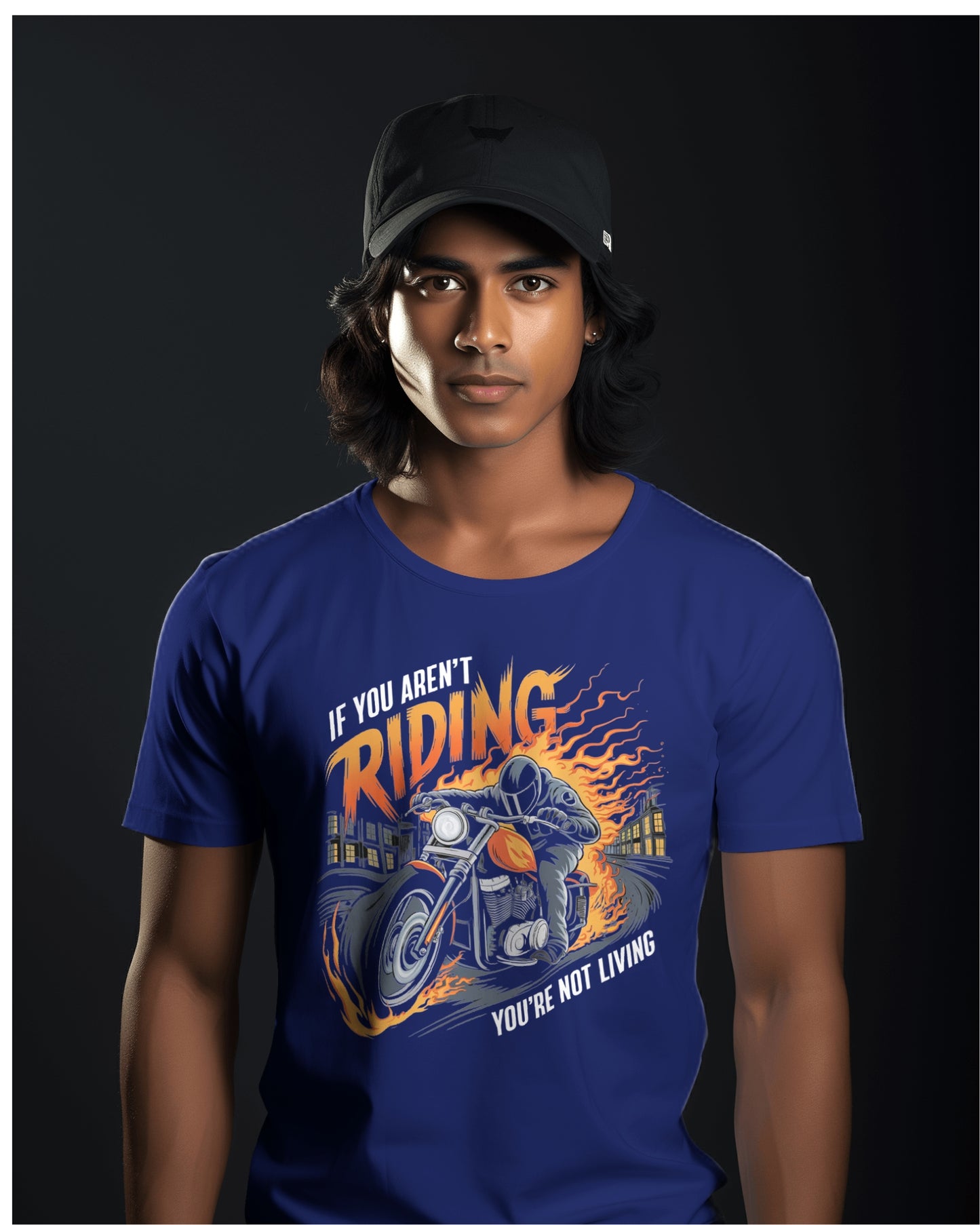 Thrill Rider: "If You Aren't Riding, You're Not Living" Graphic T-shirt