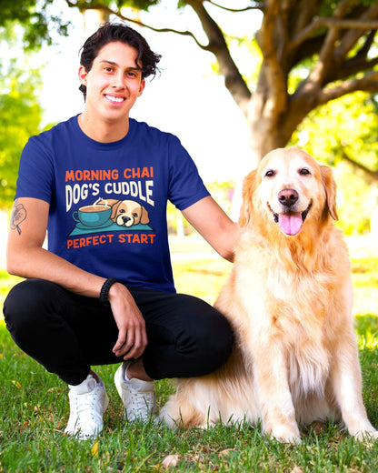 Morning Chai & Dog's Cuddle - Perfect Start T-Shirt