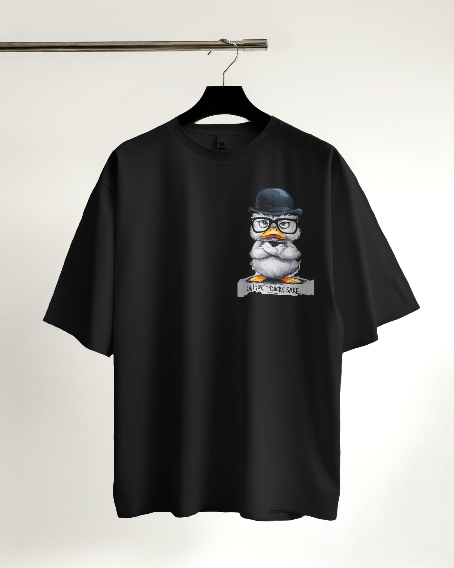 Grumpy Duck Front & Back Graphic  Oversized T-shirt – Oh, For Duck's Sake!