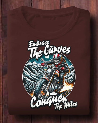 Embrace the Curves - Motorcycle Adventure Graphic Tee