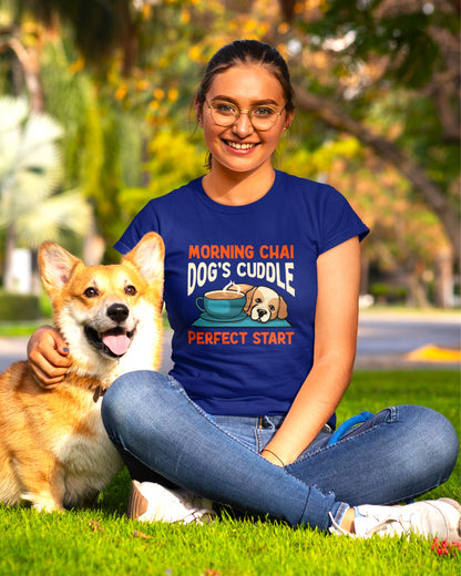 Morning Chai & Dog's Cuddle - Perfect Start T-Shirt