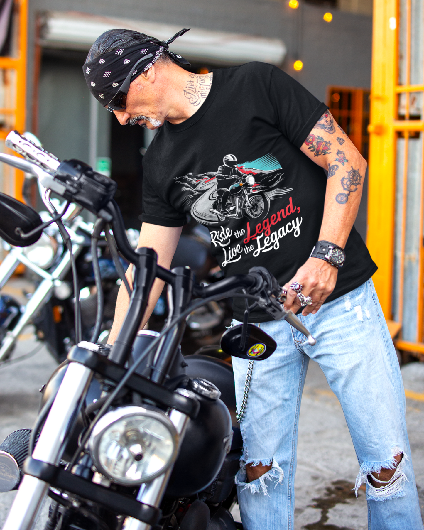 Ride the Legend Live the Legacy- T-shirt for Bike Lovers