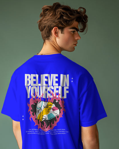 Believe in Yourself Oversized Graphic Tee – Motivational Streetwear