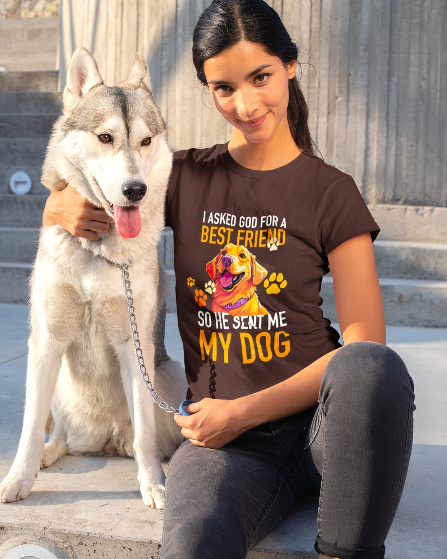 Divine Best Friend Tee - God Sent Me My Dog