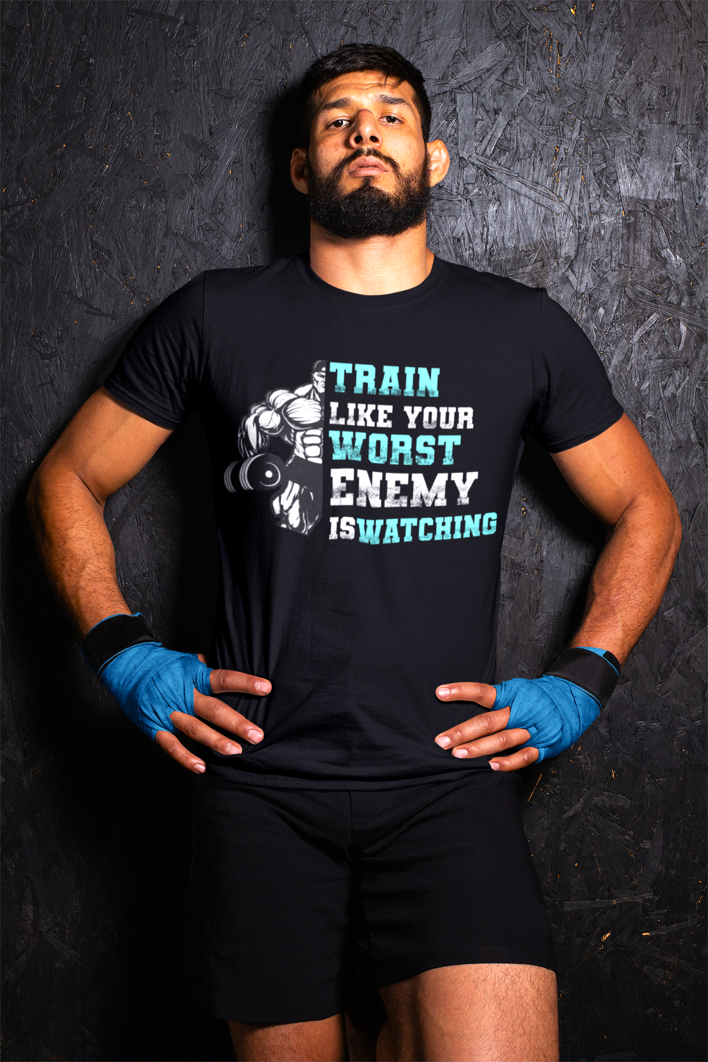 Motivational Workout T-Shirt - Train Like Your Worst Enemy Is Watching