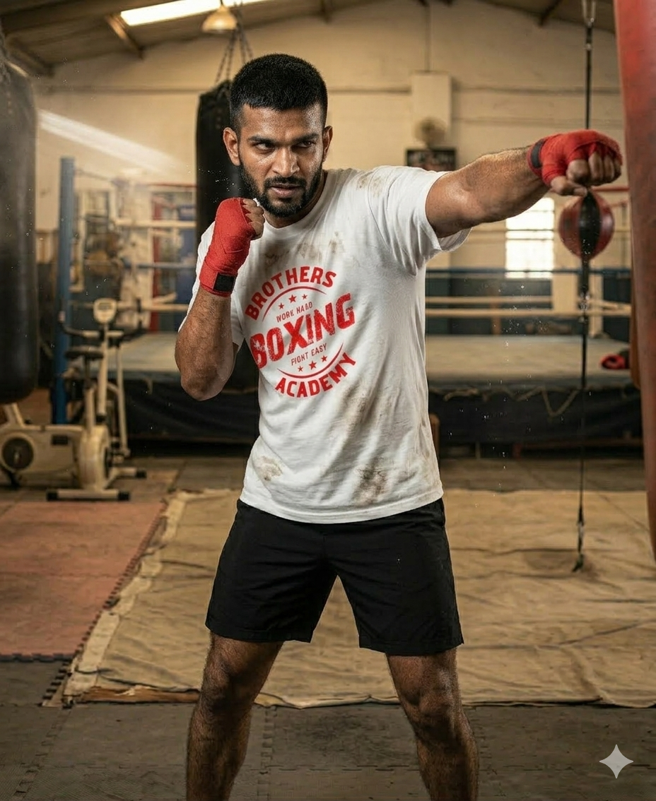 Brothers Boxing Academy — Work Hard Fight Easy T-Shirt - Image 6