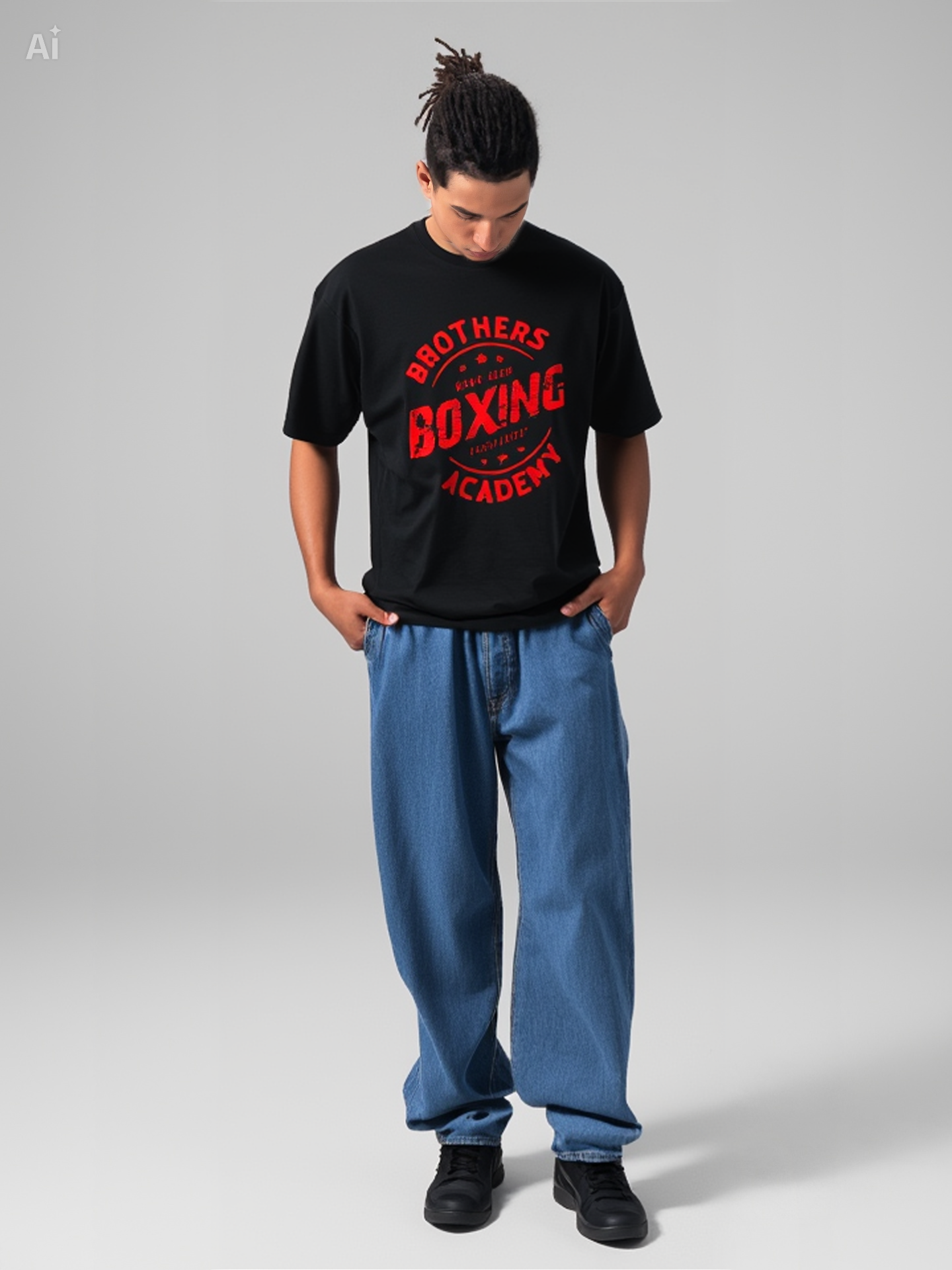 Brothers Boxing Academy — Work Hard Fight Easy T-Shirt - Image 4