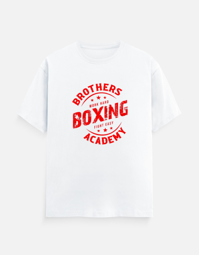 Brothers Boxing Academy — Work Hard Fight Easy T-Shirt - Image 3